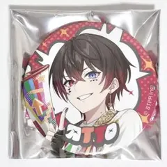 あっと くん AMPTAK アンプ レインボーロード 缶バ ッジ 等身