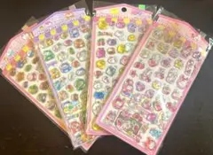 3Dステッカー 立体シール動物アニマル硬いシールキラキラプチドロップステッカー