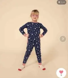 PETIT BATEAU 星柄長袖パジャマ (マント+アイマスク付き) 3ans