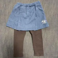 プティマイン　レギンス付きスカート 90