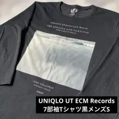 UNIQLO UT ECM Records7部袖Tシャツ黒メンズSのサムネイル