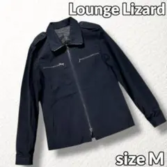 【Lounge Lizard】ブルゾンジャケット　ミリタリー　エポレット　黒　M