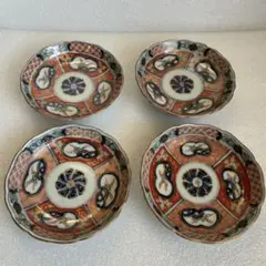 幕末〜明治期」の【古伊万里 五寸皿】5枚セット ※アンティーク 骨董品