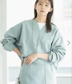 vis【Airy Warm】圧縮ニットソーキーネックドルマンプルオーバーF