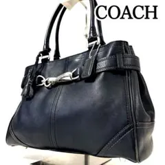 コーチ　COACH ハンプトンズ　トートバッグ　レザー　ブラック　タッセル