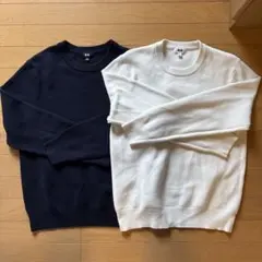 UNIQLO クルーネックニット 2色セット