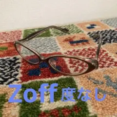 Zoff メガネ ブラウン　度なし