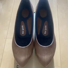 Re:getA リゲッタ ポインテッドトゥパンプス キャメル 23.5cmのサムネイル