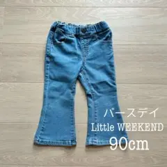 Little WEEKEND デニムフレアパンツ 90cm