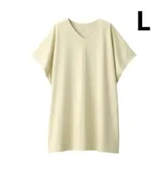 無印良品　涼感UVカット　Vネックチュニック　イエロー　Lのサムネイル