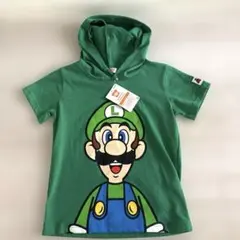 【新品】スーパーマリオ　ルイージ　なりきり　フード付き　半袖Tシャツ　120㎝のサムネイル