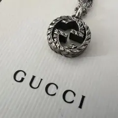GUCCI 新品同様品 インターロッキングネックレス燻 極美品 925 - メルカリ