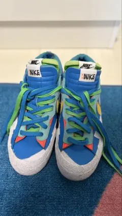 NIKE ハイカットスニーカー ブルー/グリーン