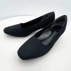 VIVAIA ブラック ポインテッドトゥ ウェッジヒールパンプス　38サイズ VIVAIA ブラック ポインテッドトゥ ウェッジヒールパンプス 38サイズ