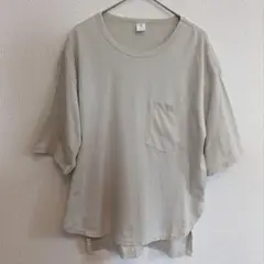LILASIC ベージュ色半袖 Tシャツ ポケット付き L