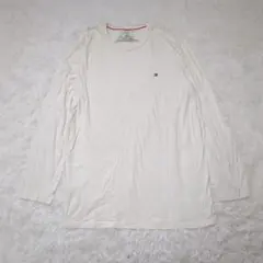 トミーヒルフィガー 長袖カットソー XLサイズ 白 綿100%