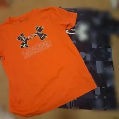 UNDER ARMOUR オレンジ グラフィティTシャツ YXL　2枚