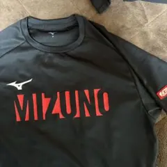 MIZUNO 吸汗速乾 Tシャツ ブラック/レッド