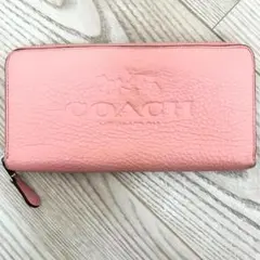 COACH コーチ 長財布 ラウンドファスナー ピンクのサムネイル