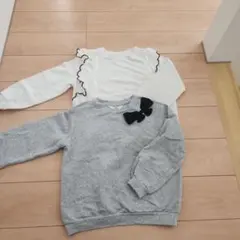 H&M 2枚セット 裏起毛トレーナー 140㎝