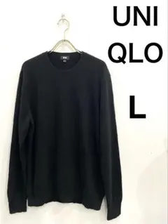 UNIQLO ブラックＬ0018 カシミヤ ニットセーター ニット