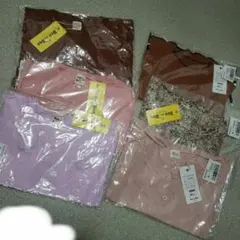 Tシャツセット（ブラウン・ピンク・紫・花柄）