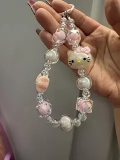ハローキティ ビーズストラップ