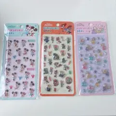 ディズニー　ぷくぷくシール　3点セット