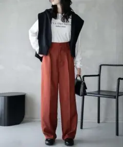 新品 WEGO センタープレス ワイドパンツ L