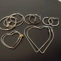 レディース フープピアス シルバー 5種セット
