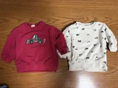 petit main車デザイン トレーナー2点セット