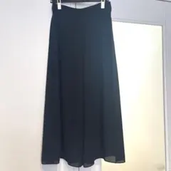 UNIQLO シフォンスリットスカートパンツ スカパン ワイドシルエット　M 黒