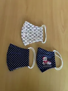 ハンドメイド　マスク　未使用３枚　大人２枚子供１枚 ノーズワイヤー入りのサムネイル