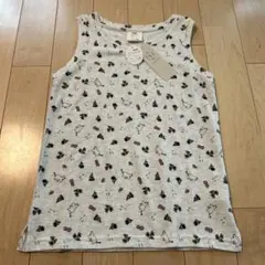 新品 SM2 サマンサモスモス ムーミン ワッフル総柄ノースリーブ ピンク