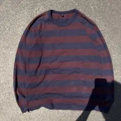 00s old uniqlo border l/s 太ボーダー 黒 青 - メルカリ