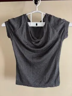 UNTITLED 半袖ニットドレープネック シルク&カシミアのサムネイル