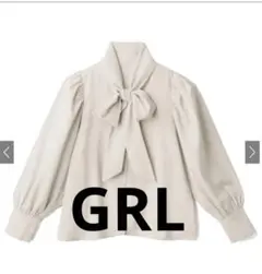 GRL ロングカフスリボンタイブラウス[k8568v]