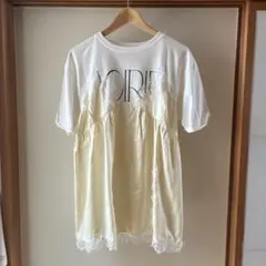レプシィム　サテンレースドッキングTシャツ