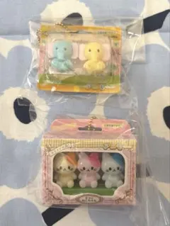 トイスピの森 プチプチアニモマスコット ゾウさんブラザーズ 3つごねこちゃん