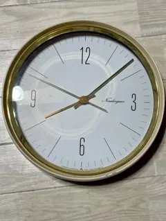 Nostalgian 掛け時計 ホワイト・ゴールド 直径約30cm