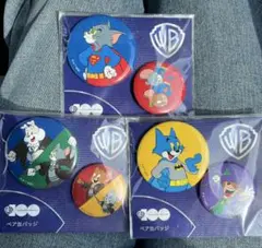 WB 100thトムとジェリー 缶バッジ 3種セット