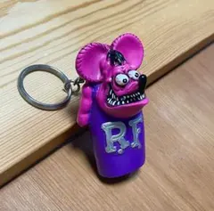 ラットフィンク ライターキャップキーホルダー パープル ピンク