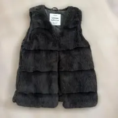 ZARA kids フェイクファーベスト グレー 120cm