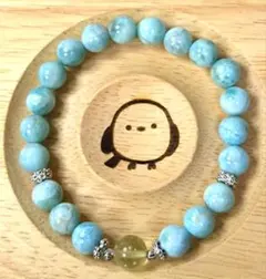 『D188』高品質リビアン粒トップ ラリマー デザインブレスレット