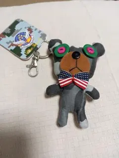 【自衛隊迷彩柄クマのキーホルダー】