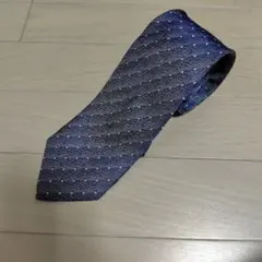 HILTON イタリア製 ネイビー ストライプ ドット シルク 入学式 ネクタイ