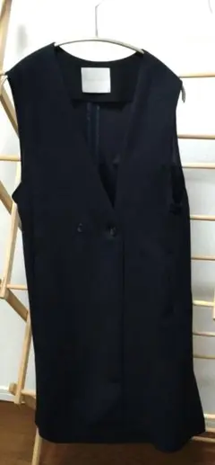 UNFILO ネイビー ダブルボタン ジレ