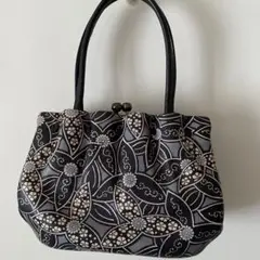 花柄 上品な和装用がま口バッグ