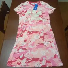adidas 半袖花柄ワンピース 160