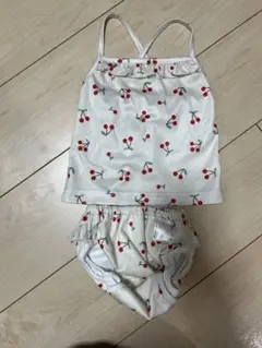 西松屋チェリー柄 ベビー水着 80cm